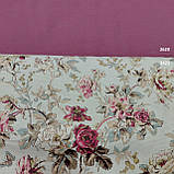 Тканина скатеркова з тефлоновим просоченням з трояндами на кремовому фоні, ш.180 см, фото 5