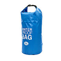 Водонепроникний гермомішок із плечовим ременем Waterproof Bag Heroe 6878 20 л Blue