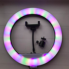 Кільцева кольорова селфі лампа RGB 30см MJ30, без штатива, фото 9
