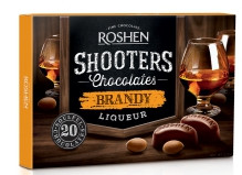Цукерки в коробці Roshen Shooters Brandy з бренді 150 грамів