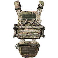 Плитоноска (Plate Carrier KARGO) Multicam з напашным подсумком, фото 4