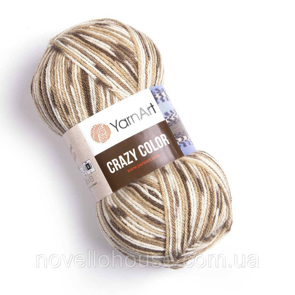 YarnArt CRAZY COLOR (Крейзі Колор) № 110 (Напіввовняна пряжа, нитки для в'язання)