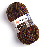 YarnArt CRAZY COLOR (Крейзі Колор) № 155 (Напіввовняна пряжа, нитки для в'язання)