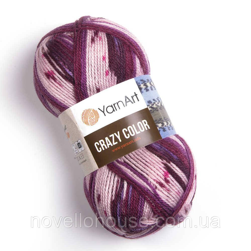 YarnArt CRAZY COLOR (Крейзі Колор) № 168 (Напіввовняна пряжа, нитки для в'язання)