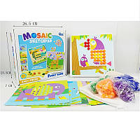 Детская развивающая мозаика с крупными фишками деталями и картинками "Mosaic Sketchpad"