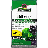 Экстракт черники Nature's Answer "Bilberry" 205 мг (90 капсул)