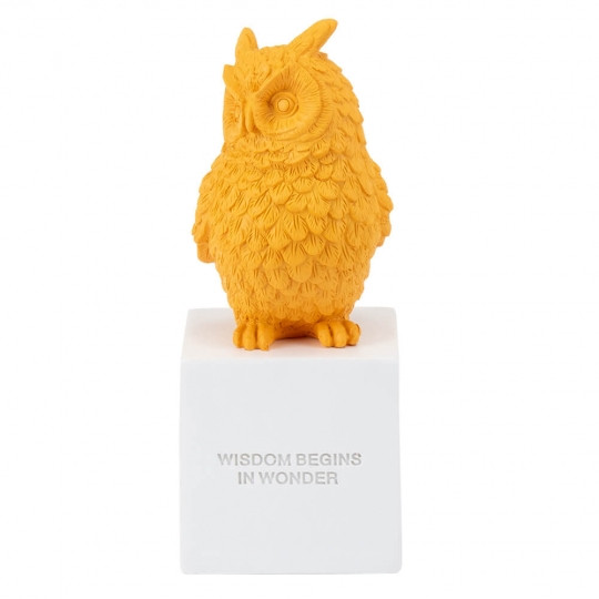Статуетка Сова "Owl" 25 см жовтогаряча (8924-011)