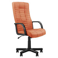 Офисное компьютерное кресло руководителя Атлант Atlant BX Tilt PM64 eco-72 оранжевое экокожа Новый Стиль