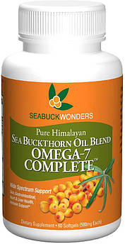SeaBuckWonders Omega-7 Complete Sea Buckthorn Oil Blend 500 mg 60 капсул (4384304078)