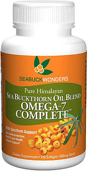 SeaBuckWonders Omega-7 Complete Sea Buckthorn Oil Blend 500 mg 120 капсул (4384304079)