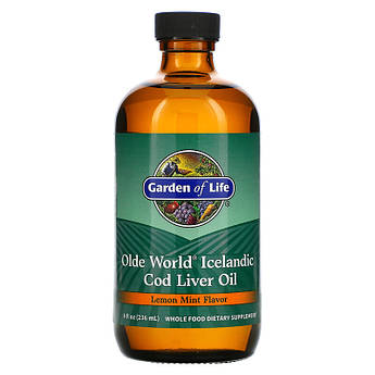 Garden of Life Olde World Icelandic Cod Liver Oil Lemon Mint 236 мл (4384304084)