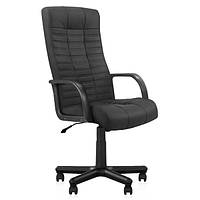 Офисное компьютерное кресло руководителя Атлант Atlant BX Tilt PM64 SP-A черное кожа с механизмом качания