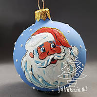 Стеклянный шар на елку Дед Мороз ЛК 60060