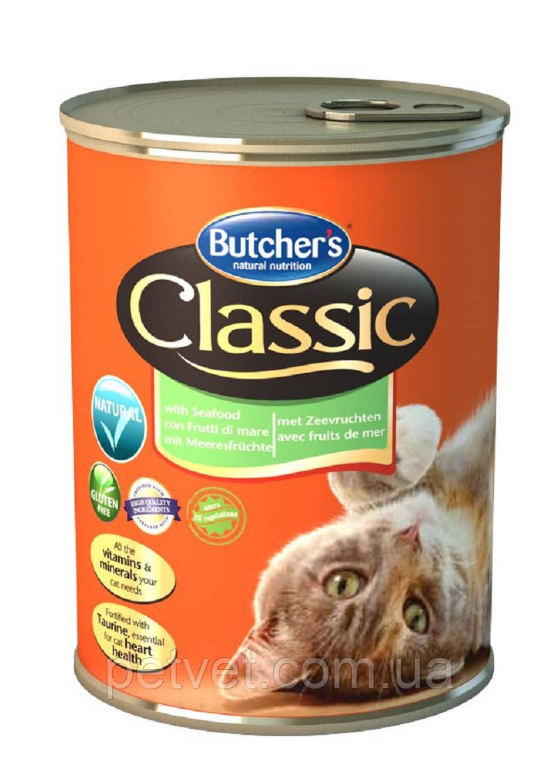 Butcher's (Бутчерс) Classiс консерви з морепродуктами для кішок, 400 г.