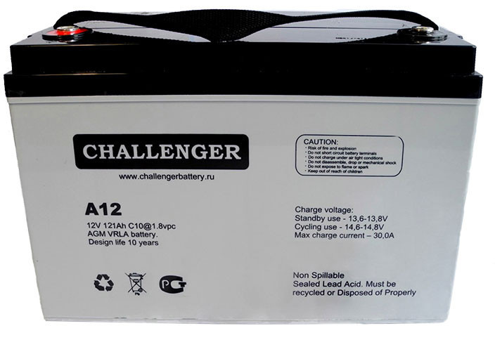 Акумулятор AGM — 150 А·год, 12 В гелевий Challenger A12-150, фото 1