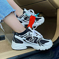 Жіночі кросівки New Balance 530 Black White чорно-білі повсякденні весна літо