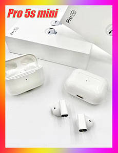 Бездротові навушники AirPods Pro 5S білі Bluetooth аирподс сенсорні з кейсом