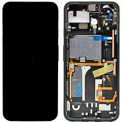 Дисплей для Google Pixel 4 (G020M), модуль (екран) з передньою панеллю, Clearly White, оригінал (P-OLED)