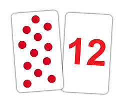 Карточки Домана "Парочки Лічба" Вундеркінд з пелюшок, 15 пар, від 1 року, інструкція українською мовою