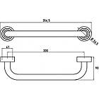 Поручень настінний для ванної EMCO Polo 0770 001 30 356.5мм металевий хром, фото 2
