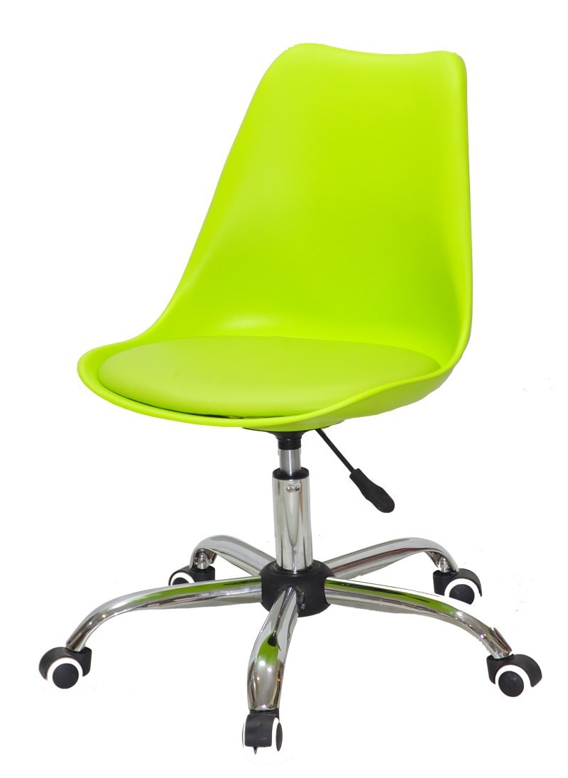 Стілець Milan Office зелений 48 на коліщатках з регулюванням висоти, дизайн Charles Eames у стилі лофт