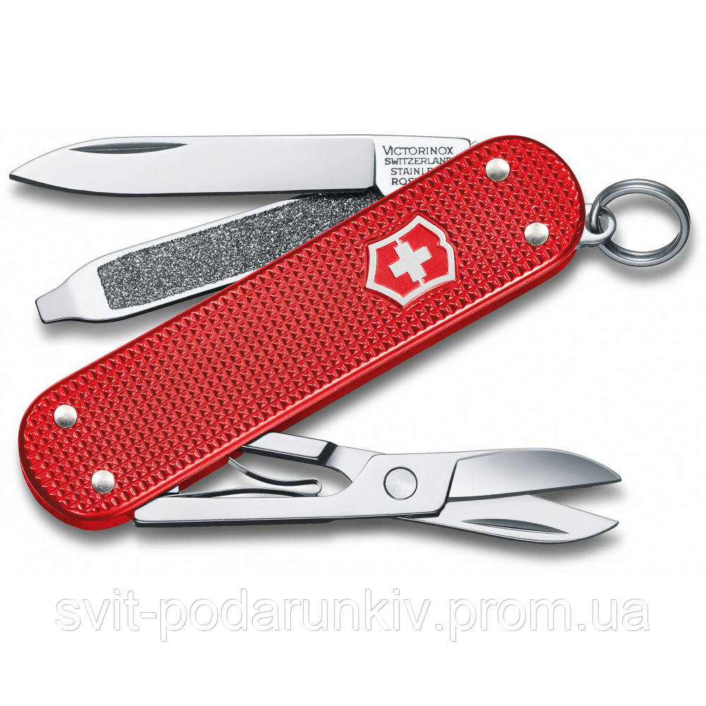 Швейцарський маленький складаний ніж - брелок з ножичками Victorinox CLASSIC SD Alox Colors 0.6221.201G