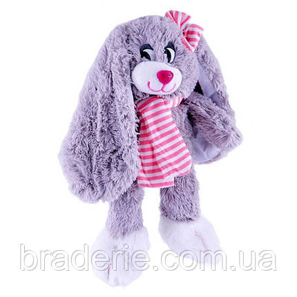 М'яка іграшка Заєць вушка з шарфом 30156 38 см, фото 1