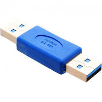 Перехідник адаптер Alitek USB 3.0 — USB 3.0 M/M (тато-тато), Blue, фото 3
