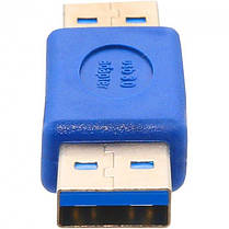 Перехідник адаптер Alitek USB 3.0 — USB 3.0 M/M (тато-тато), Blue, фото 5