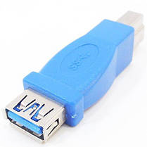 Перехідник адаптер Alitek USB 3.0 (мама) — USB Type B 3.0 (тато) для принтера, сканера Blue, фото 3