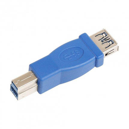 Перехідник адаптер Alitek USB 3.0 (мама) — USB Type B 3.0 (тато) для принтера, сканера Blue, фото 1