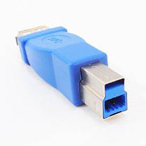 Перехідник адаптер Alitek USB 3.0 (мама) — USB Type B 3.0 (тато) для принтера, сканера Blue, фото 6