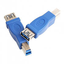 Перехідник адаптер Alitek USB 3.0 (мама) — USB Type B 3.0 (тато) для принтера, сканера Blue, фото 4