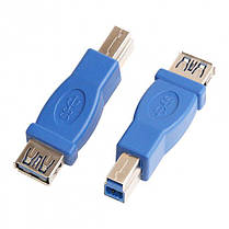 Перехідник адаптер Alitek USB 3.0 (мама) — USB Type B 3.0 (тато) для принтера, сканера Blue, фото 5