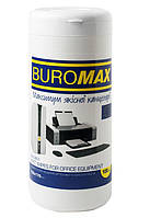 Серветки вологі для оргтехніки, бокс 100 шт. BuroMax