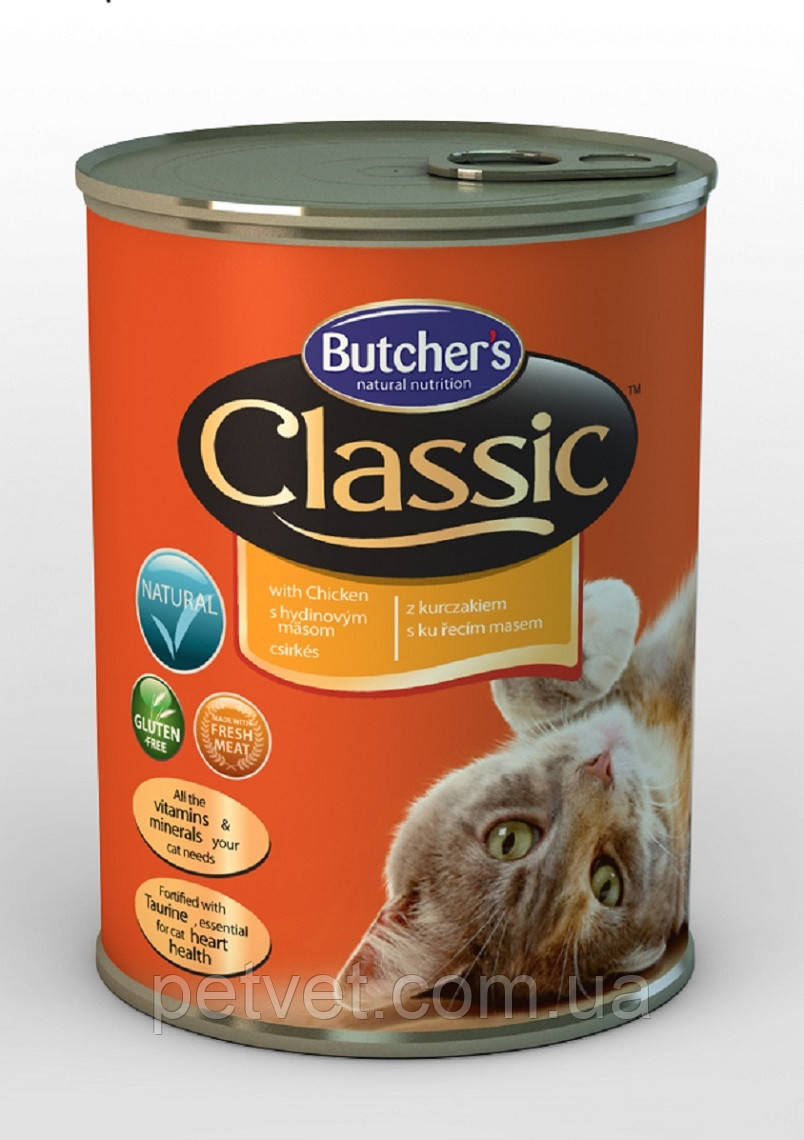 Butcher's (Бутчерс) Classic консерви з куркою для кішок, 400 г.
