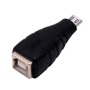 Перехідник адаптер Alitek USB Type B (мама) — Micro USB (тато) для принтера, сканера, фото 1