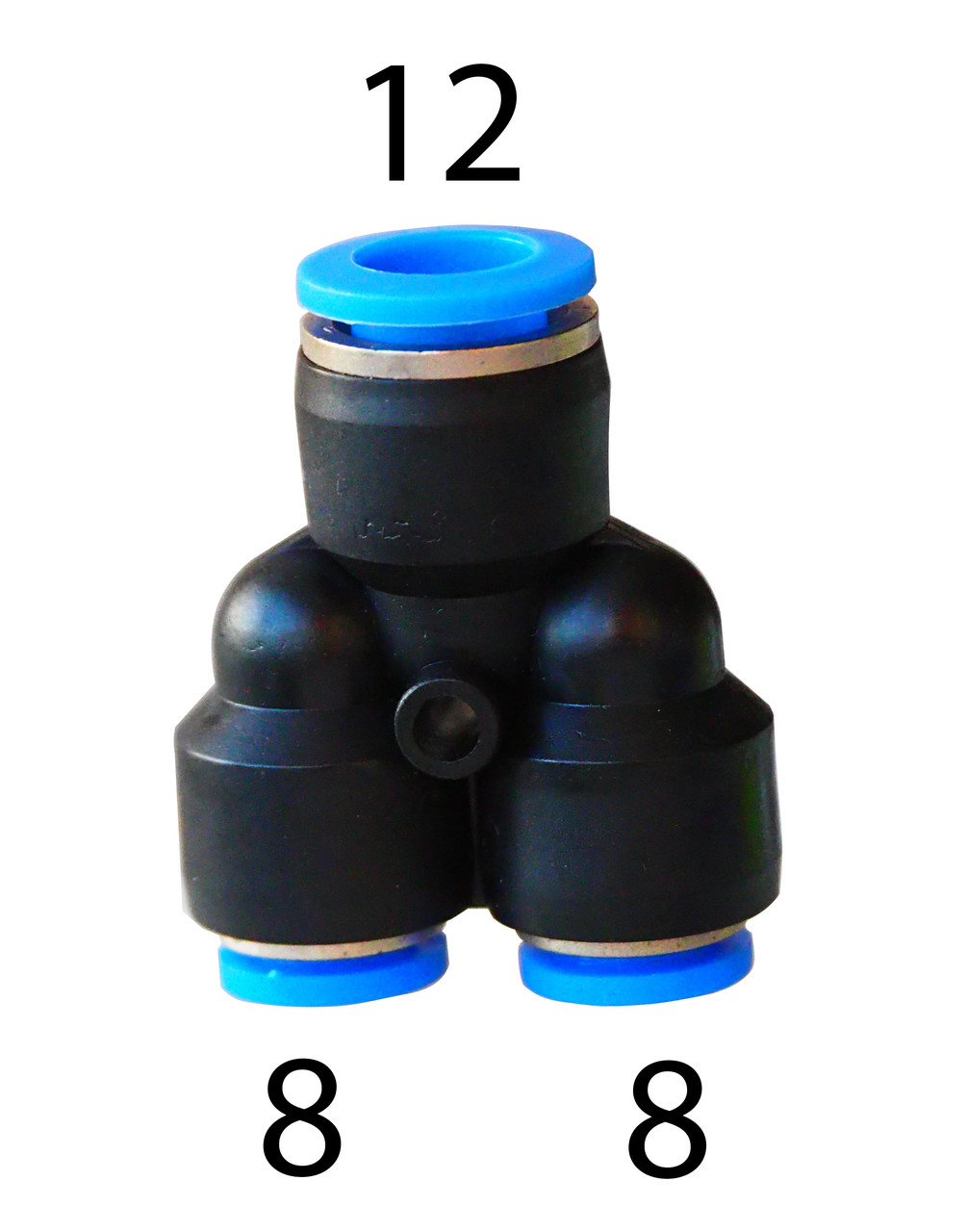 Трійник пуш фітінг Y 8-12-8 мм, фото 1