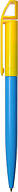 Пластикові ручки F03-Violet синьо-жовтий