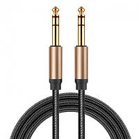 Кабель Аудио стерео Alitek 6.3 мм - 6.3 мм TRS (1.5 м) / инструментальный кабель, нейлон