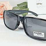Мужские широкие солнцезащитные поляризованные очки Matrix, фото 4