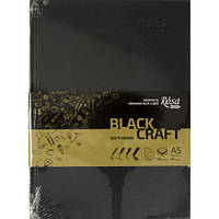 Блокнот A5 96арк. м'яка обкл. чорний та крафт папір 16R5009/1427/Rosa Studi