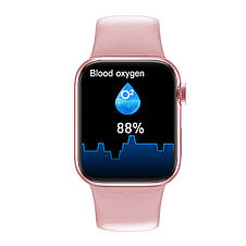 Смарт годинник Smart Watch M16 mini, WearfitPro, 38mm Aluminium, голосовий виклик, pink, фото 3