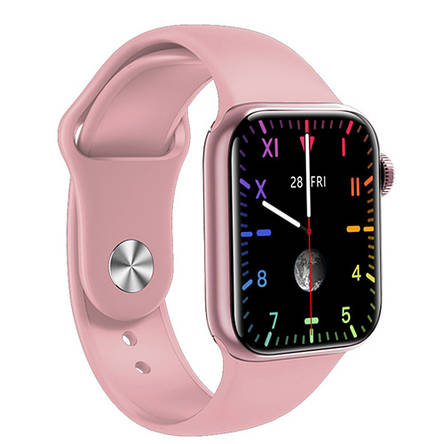 Смарт годинник Smart Watch M16 mini, WearfitPro, 38mm Aluminium, голосовий виклик, pink, фото 1