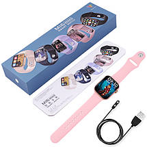 Смарт годинник Smart Watch M16 mini, WearfitPro, 38mm Aluminium, голосовий виклик, pink, фото 6