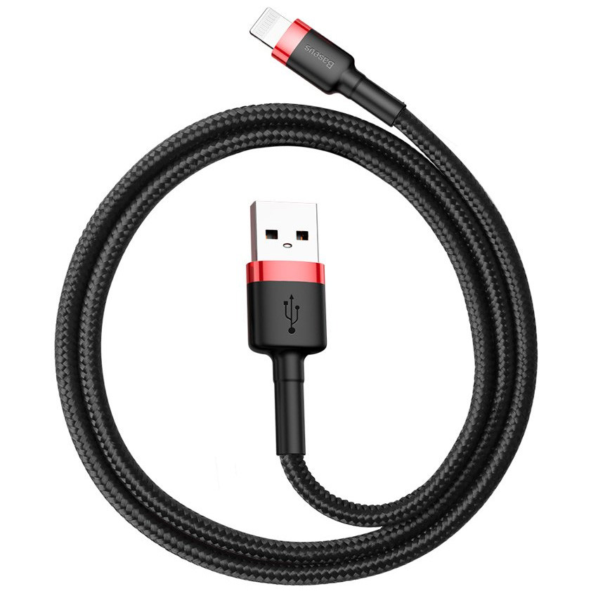 Кабель для зарядки iPhone та передачі даних айфона айпада Baseus Lightning USB 2.4 A 1m