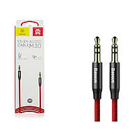 Кабель аукс для автомагнитолы Baseus Yiven Audio Cable M30 1M Red+Black