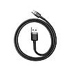 Кабель для зарядки телефону Baseus Cafule USB Cable For Type-C 3A 0.5 m Gray+Black, фото 5
