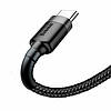 Кабель для зарядки телефону Baseus Cafule USB Cable For Type-C 3A 0.5 m Gray+Black, фото 6