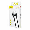 Кабель для зарядки телефону Baseus Cafule USB Cable For Type-C 3A 0.5 m Gray+Black, фото 7